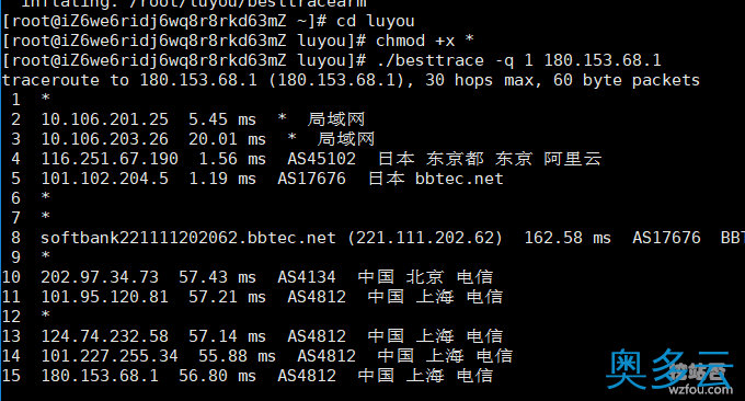 10、阿里云日本VPS主机速度性能评测(日本软银SoftBank\香港NTT线路) - 奥多云