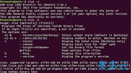 5、带你入门Linux中size命令的6个例子 - 奥多云