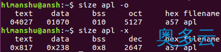 3、带你入门Linux中size命令的6个例子 - 奥多云