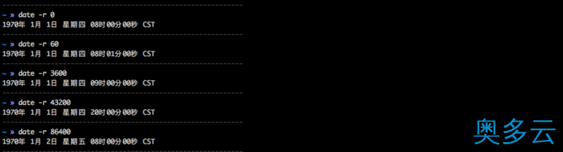 Linux/Unix关于时间和时间戳的命令行 2、Linux/Unix关于时间和时间戳的命令行 - 奥多云