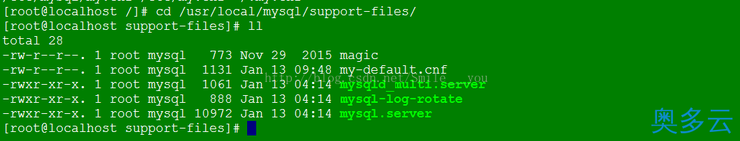 3、关于Linux安装mysql默认配置文件位置详解 - 奥多云