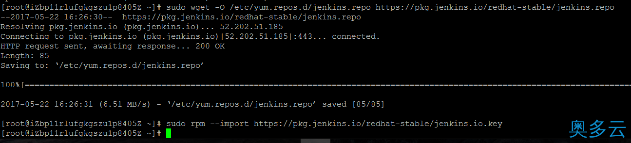 2、在linux服务器上安装Jenkins - 奥多云