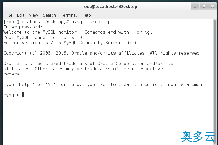 6、Linux学习第三篇 Centos7安装mysql5.7.16数据库 - 奥多云