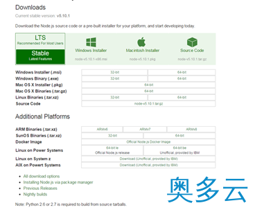 1、Linux下Nodejs安装步骤（完整详细） - 奥多云