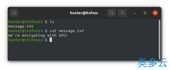 6、手把手教您在 Linux 上使用 GPG 加解密文件 - 奥多云