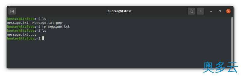 9、手把手教您在 Linux 上使用 GPG 加解密文件 - 奥多云