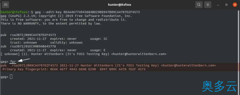 14、手把手教您在 Linux 上使用 GPG 加解密文件 - 奥多云