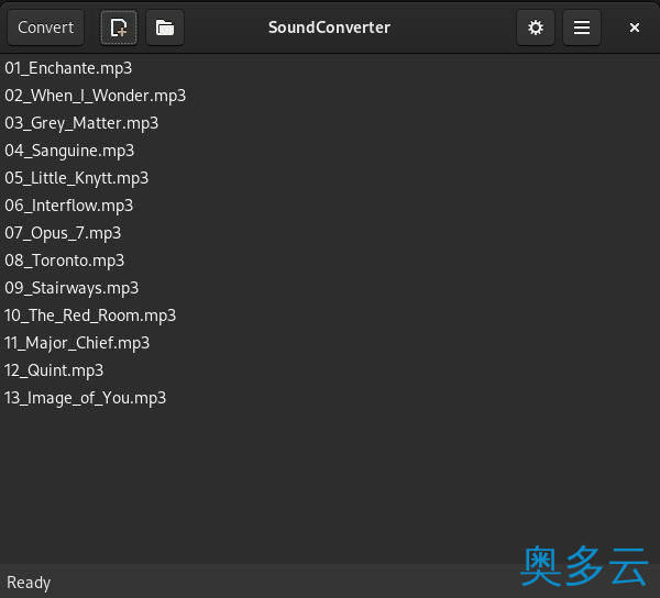 2、在 Linux 上用 SoundConverter 分批转换音频 - 奥多云