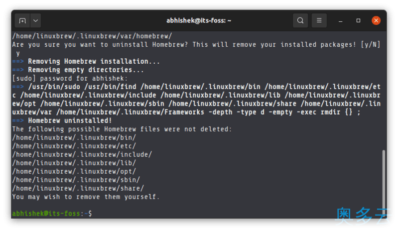 8、在 Linux 上安装和使用 Homebrew 包管理器 - 奥多云