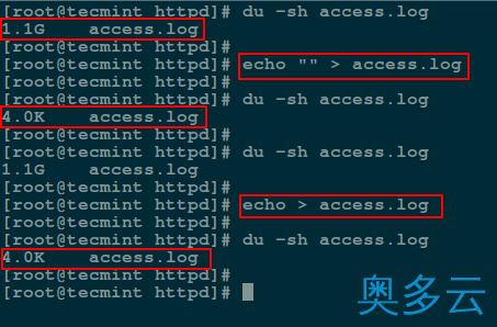 6、Linux 中清空或删除大文件内容的五种方法 - 奥多云