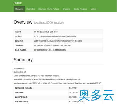 4、Linux中安装配置hadoop集群详细步骤 - 奥多云