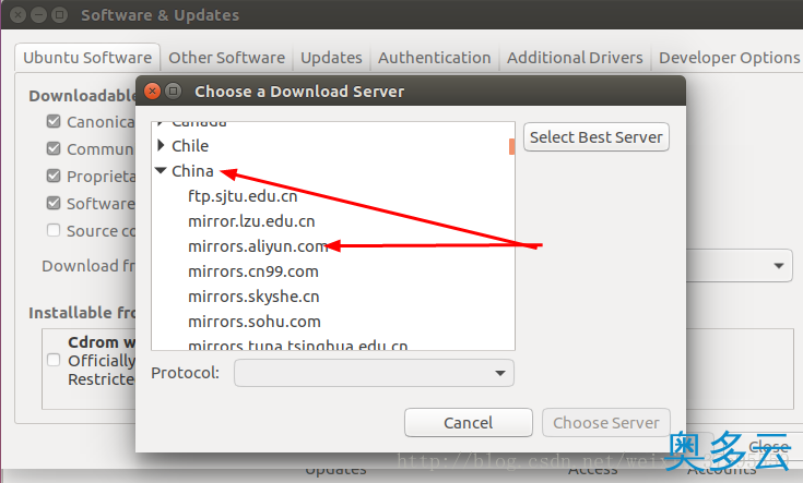 4、Ubuntu17.04配置更换国内源的方法 - 奥多云