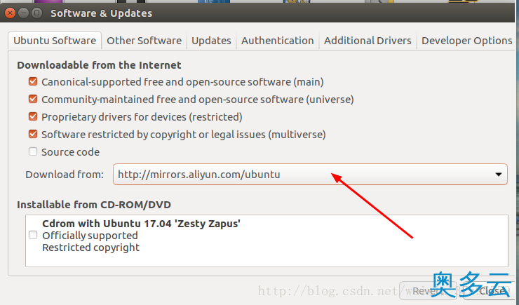 3、Ubuntu17.04配置更换国内源的方法 - 奥多云
