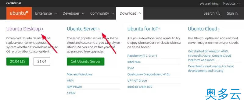 2、Ubuntu 服务器版与桌面版有什么区别？ - 奥多云