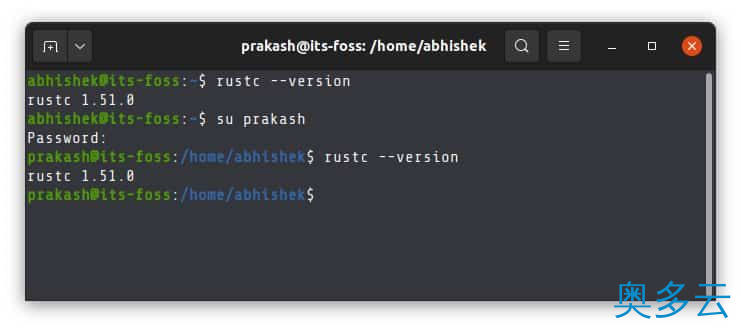 8、如何在 Ubuntu 和其它的 Linux 发行版安装 Rust 和 Cargo - 奥多云