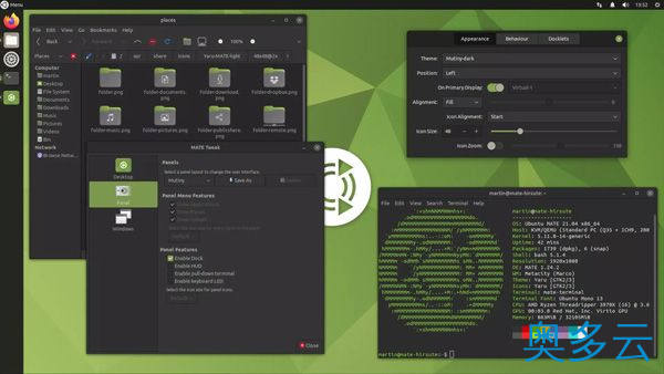 2、Ubuntu MATE 21.04 更新，多项新功能来袭 - 奥多云