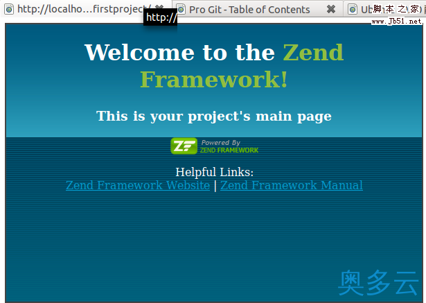6、Ubuntu10.10 Zend FrameWork配置方法及helloworld显示 - 奥多云