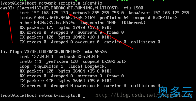 4、Centos7安装完后无法联网的解决方法 - 奥多云