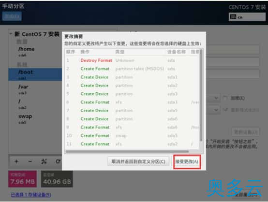 32、VMware下CentOS 7 安装图文教程 - 奥多云