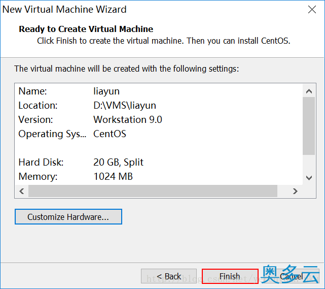 11、VMware下CentOS 6.7安装图文教程 - 奥多云