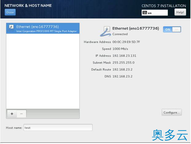 14、CentOS7 mini的安装和静态ip设置教程 - 奥多云