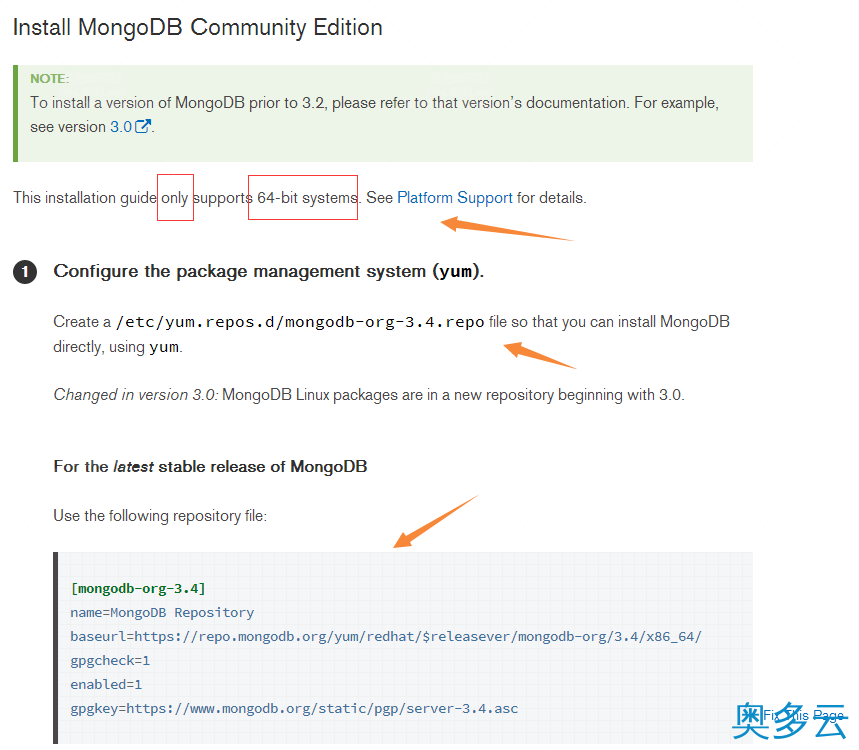 32、CentOS 安装 Mongodb详解（在线和离线） - 奥多云