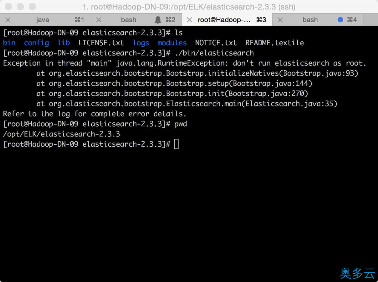 centos下root运行Elasticsearch异常问题解决