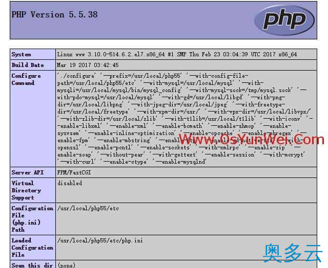 4、CentOS 7.x编译安装Nginx1.10.3+MySQL5.7.16+PHP5.2 5.3 5.4 5.5 5.6 7.0 7.1多版本全能环境 - 奥多云