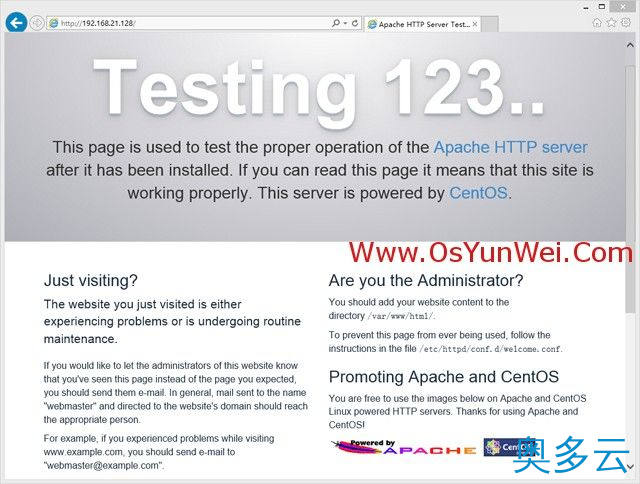 2、CentOS 7.0服务器安装配置LAMP服务器(Apache+PHP+MariaDB) - 奥多云