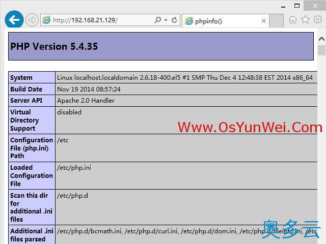 5、CentOS 5.11服务器安装配置LAMP服务器(Apache+PHP5+MySQL) - 奥多云