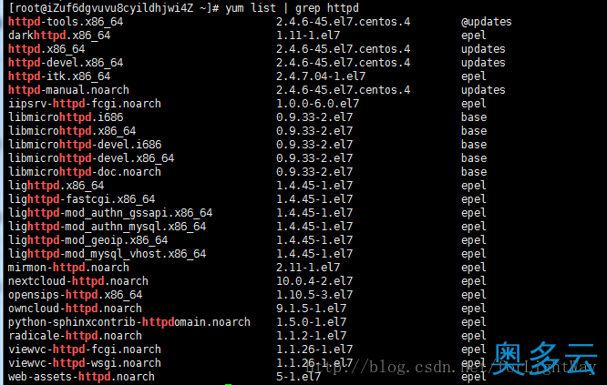 3、centos 7 安装卸载apache(httpd)服务的详细步骤 - 奥多云