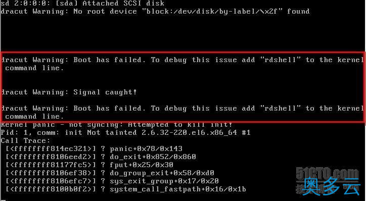 2、CentOS 6.X 开机错误修复步骤分享 - 奥多云