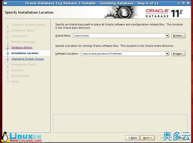 7、RedHat Linux5.5下Oracle 11g安装图解教程 - 奥多云