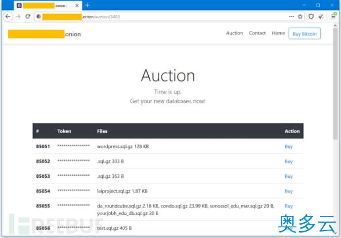 4、勒索失败后，黑客在暗网售卖85000个MySQL数据库 - 奥多云