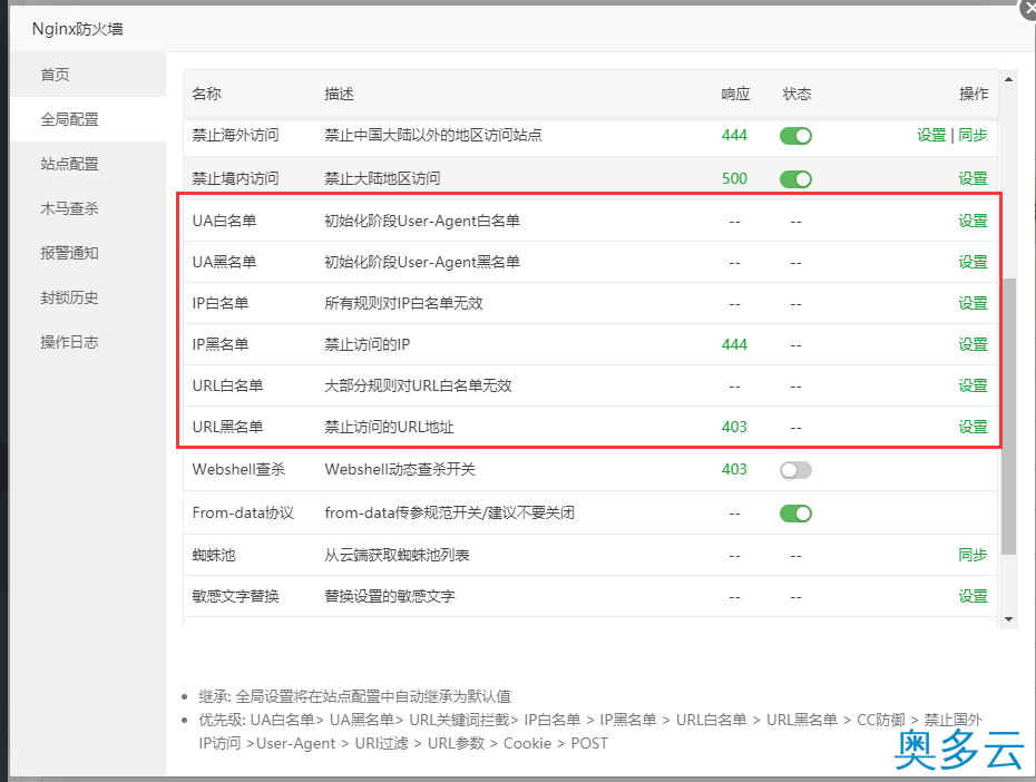宝塔防火墙各类黑白名单的讲解