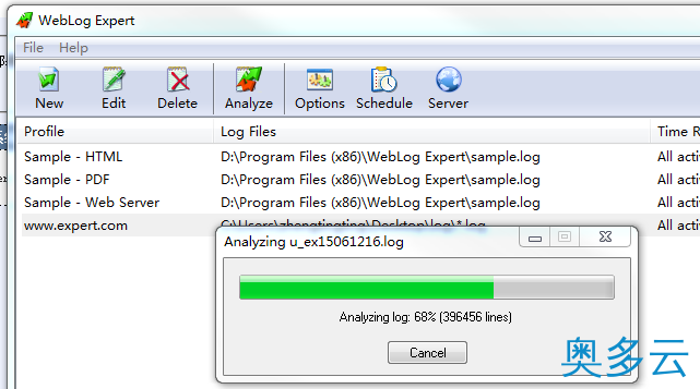 5、windows日志分析工具–WebLog Expert - 奥多云