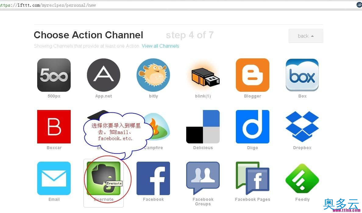 6、IFTTT Evernote 自动生成笔记 - 奥多云