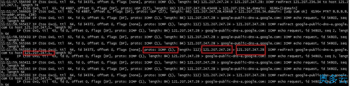 2、ICMP重定向报文导致的问题与分析 - 奥多云