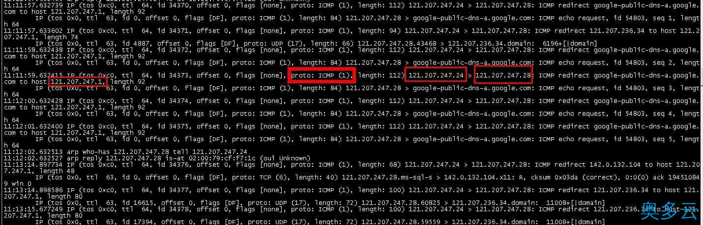 3、ICMP重定向报文导致的问题与分析 - 奥多云
