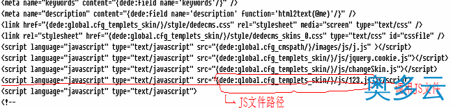1、DEDECMS幻灯片中JavaScript实际应用举例 - 奥多云